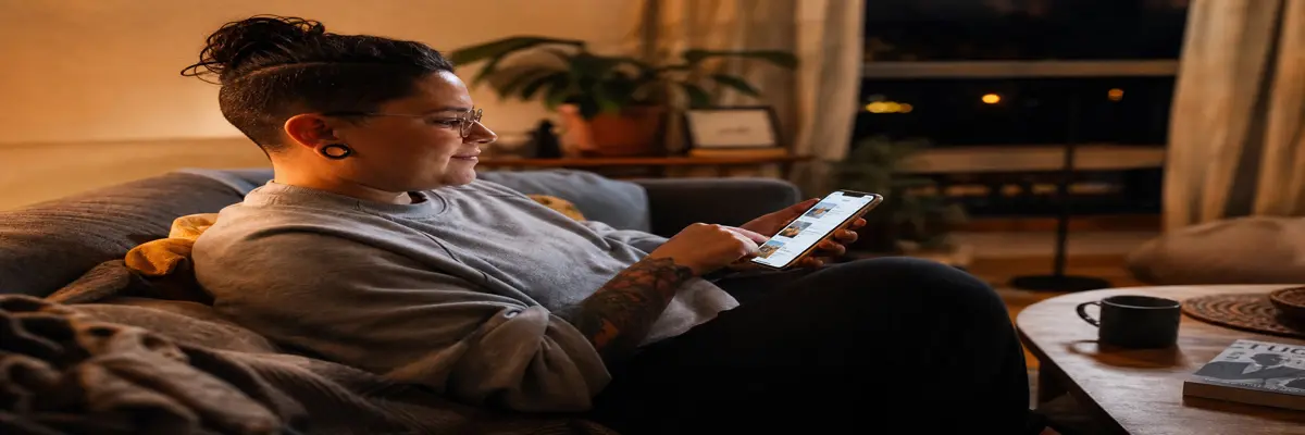 Person comparing loan options on their phone